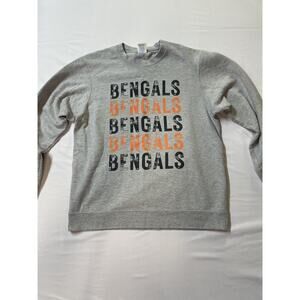 Bengals Sweatshirt Womens M Gray Crewneck